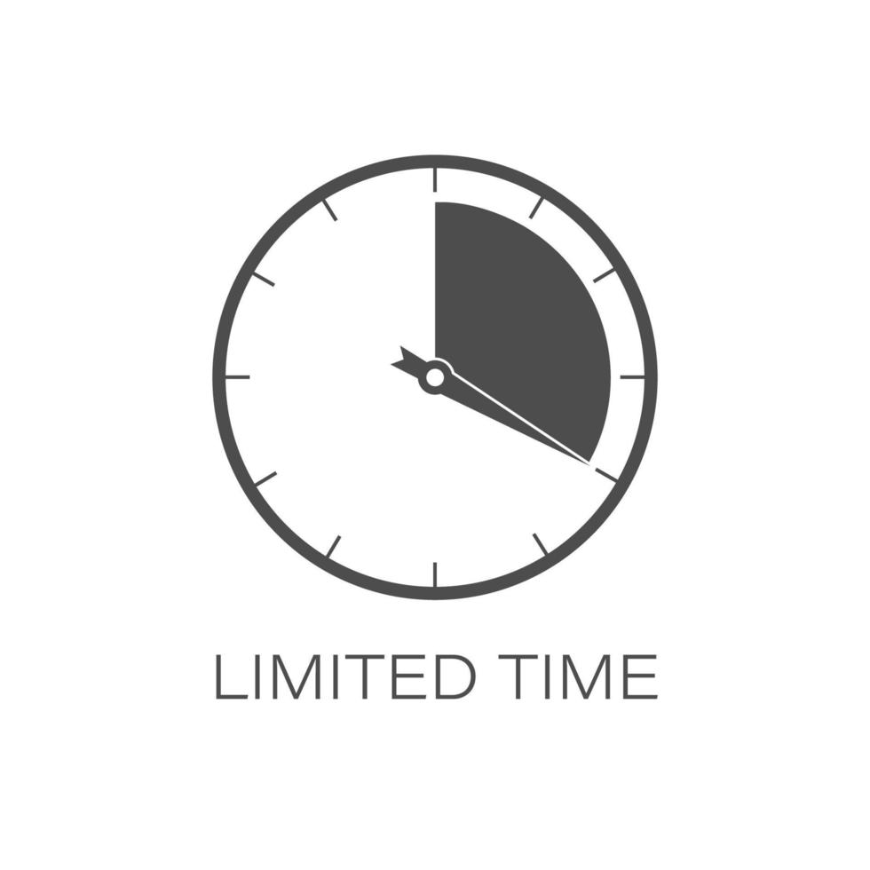 Limited time icon flat icon vector
