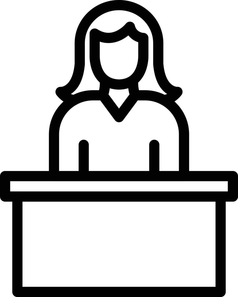 Vector Design Receptionist Icon Style