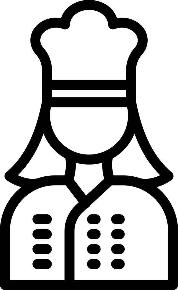 Vector Design Lady Chef Icon Style