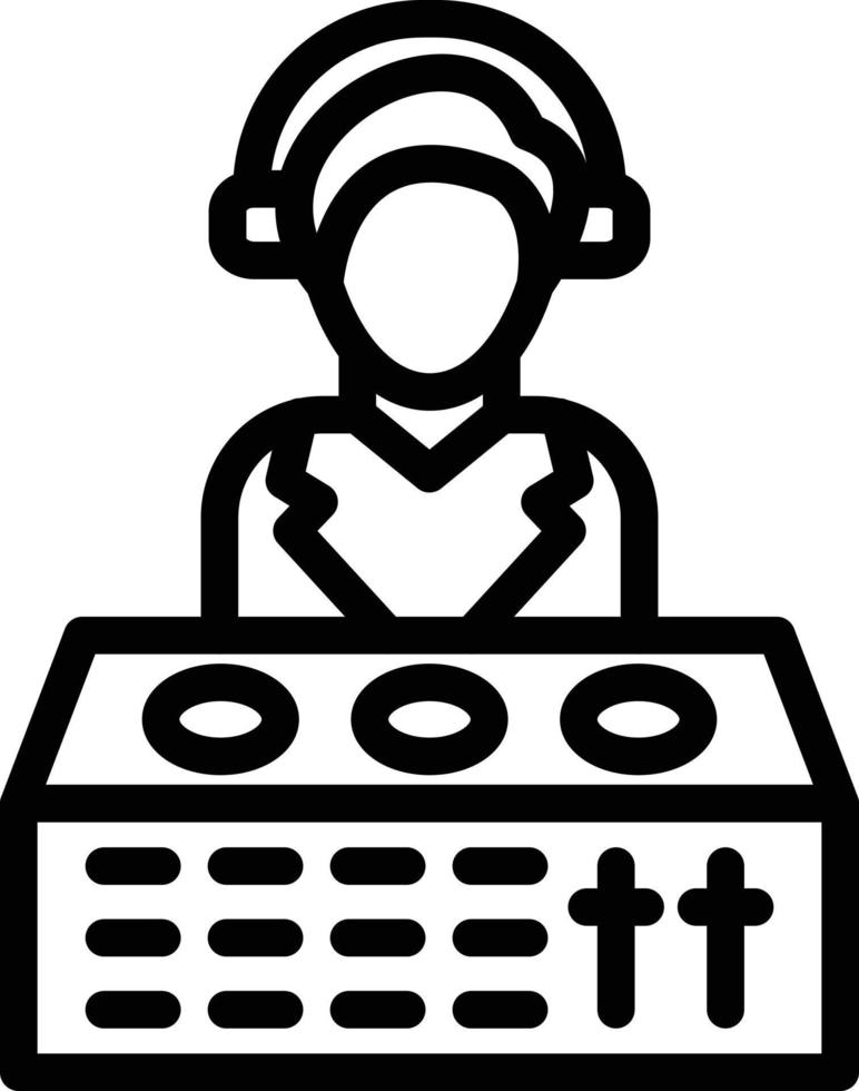 vector diseño DJ icono estilo