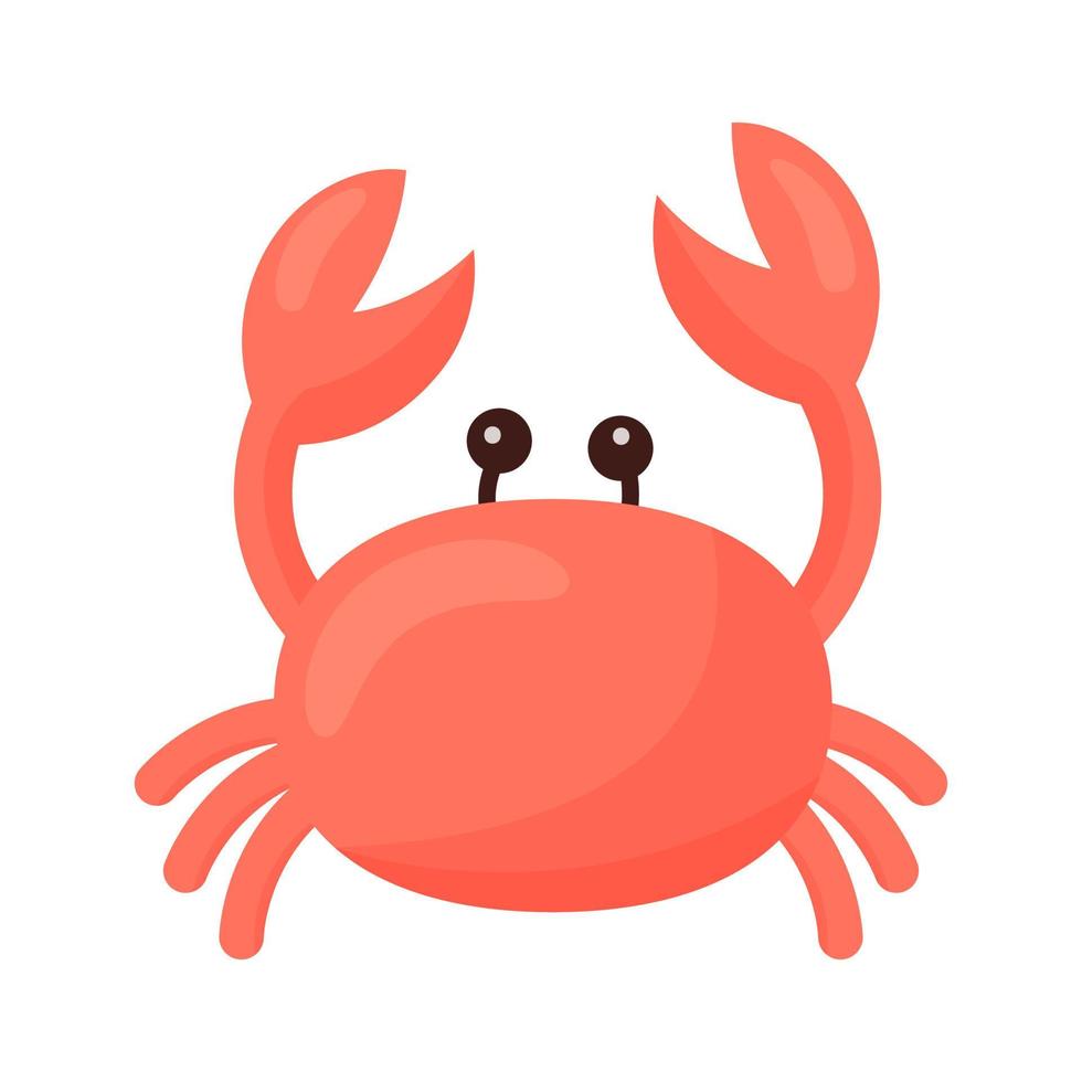 cute cartoon crab vector