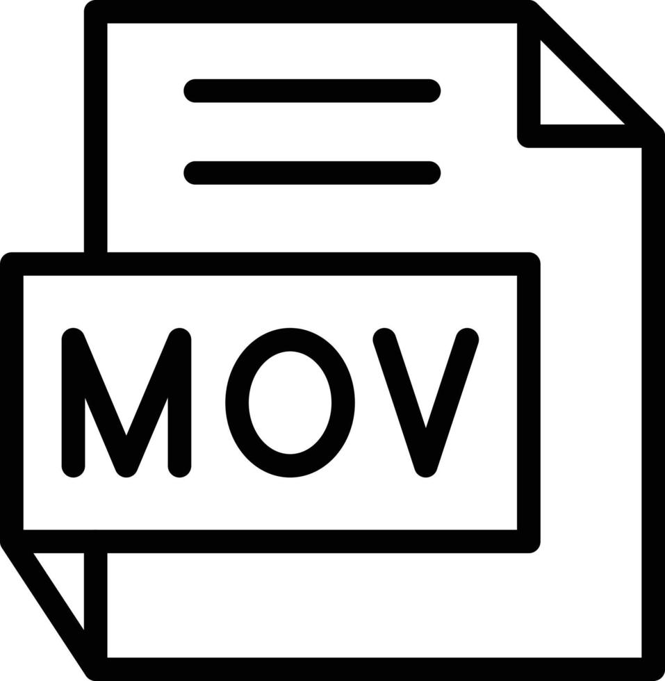 Vector Design MOV Icon Style
