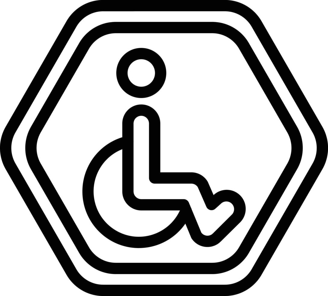 vector diseño discapacitado icono estilo