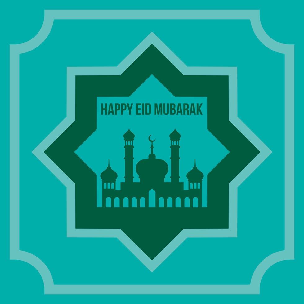 Illustration of Eid Mubarak for the celebration of Muslim community festival. vector