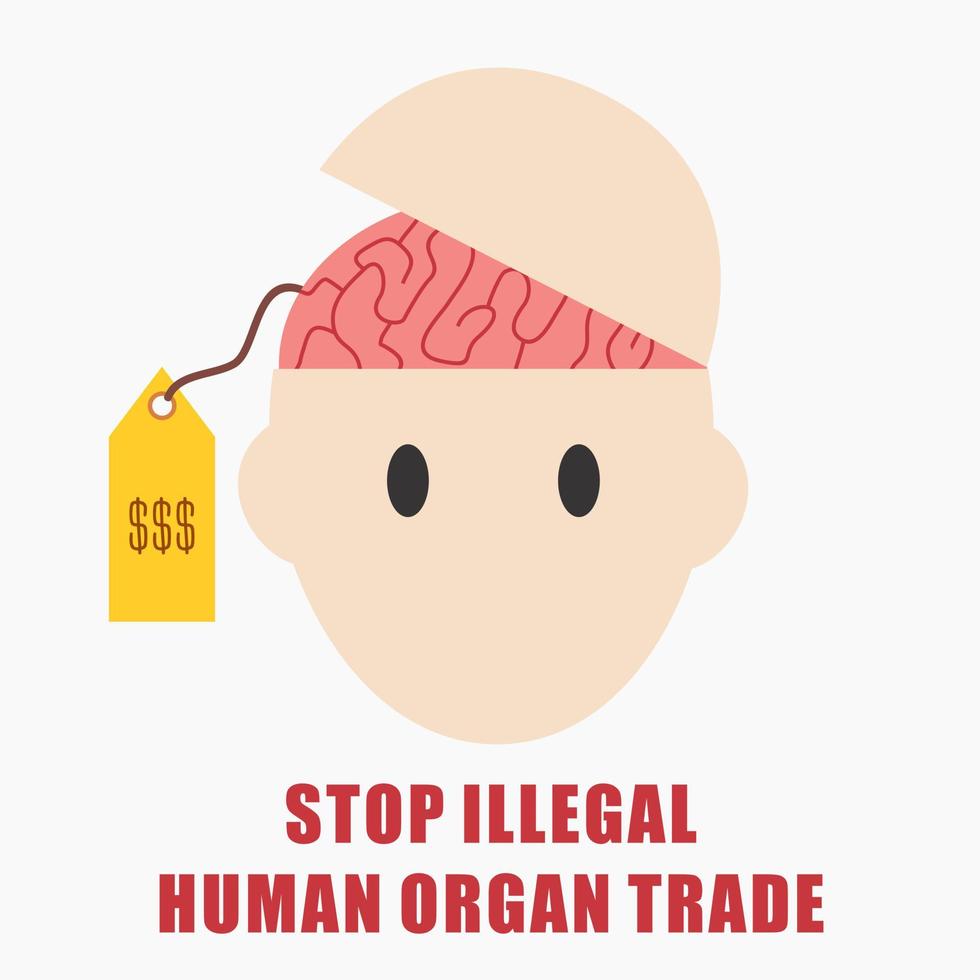 Stop human trafficking concept, vector illustration for graphic design, website, human rights content