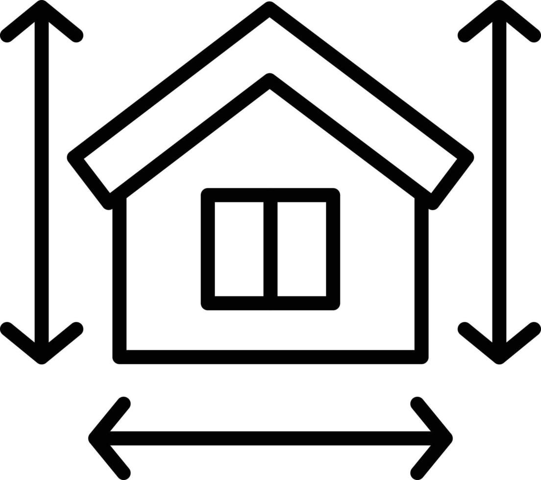 Vector Design House Measurement Icon Style