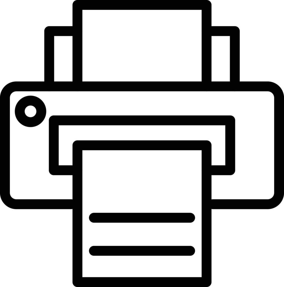 vector diseño impresora icono estilo