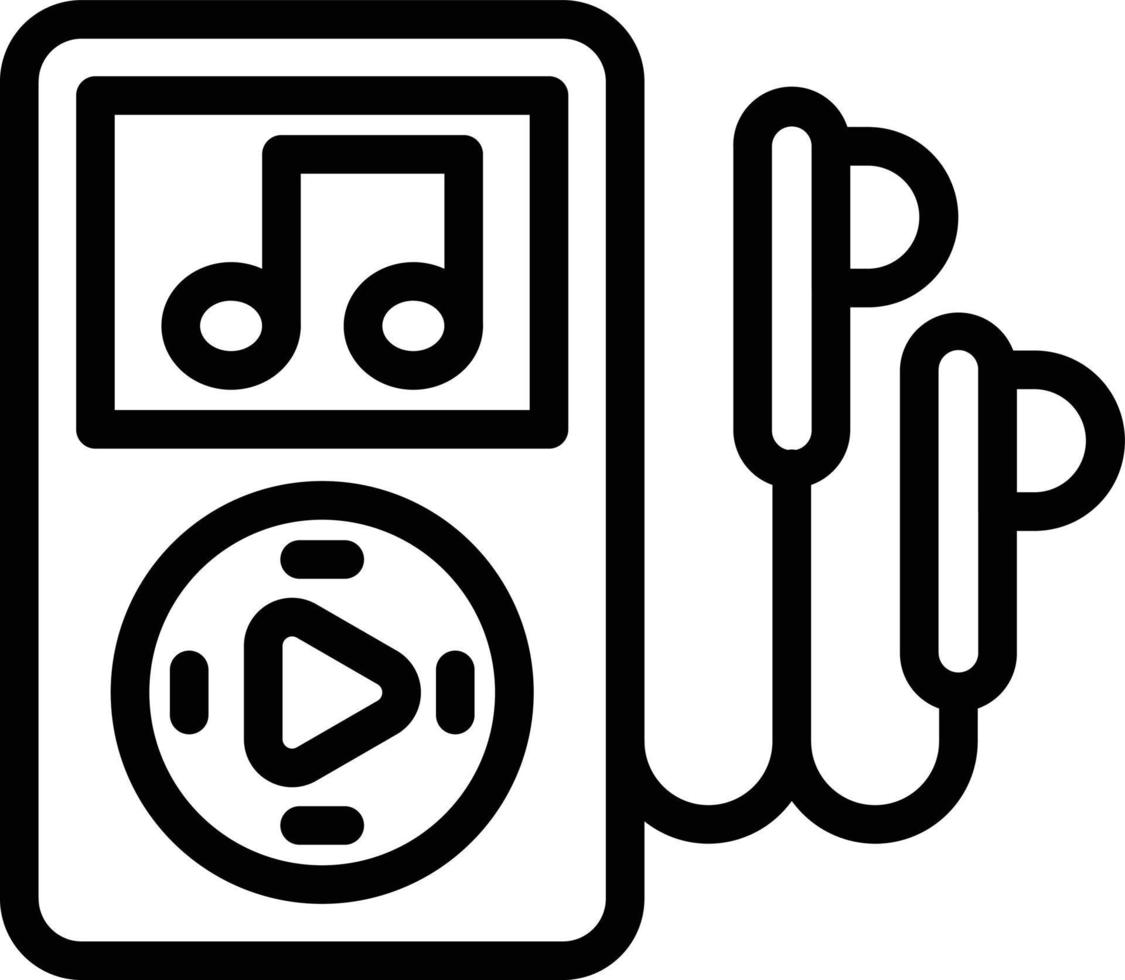 vector diseño música jugador icono estilo