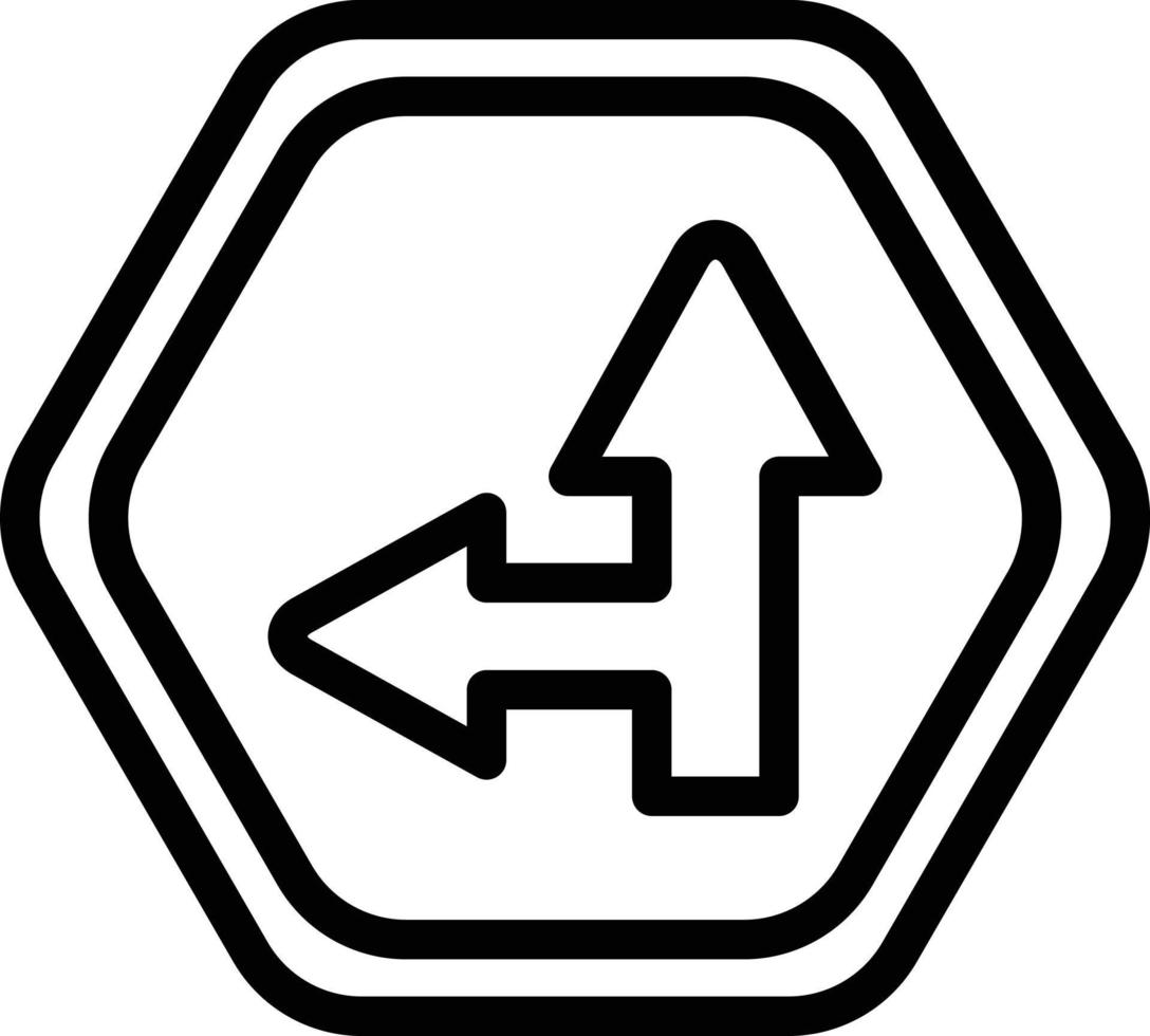 Vector Design Side Road Left Icon Style