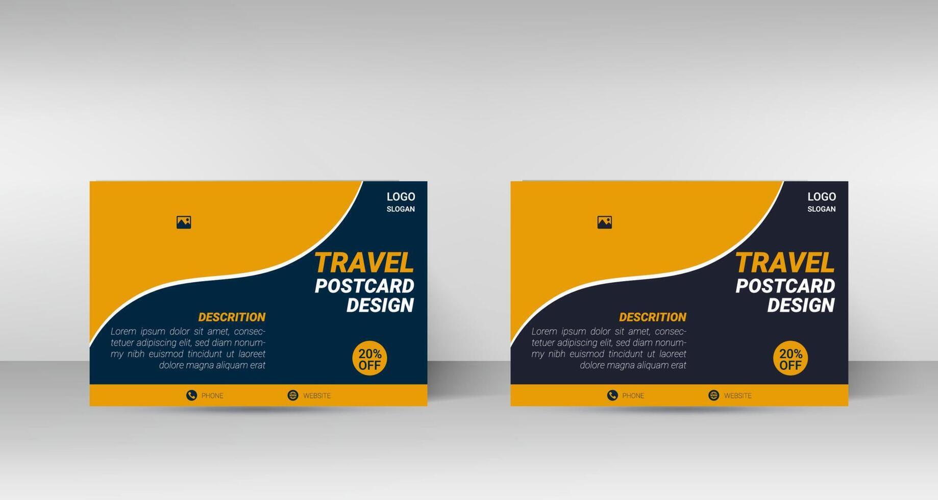 Travel Postcard Design. vector