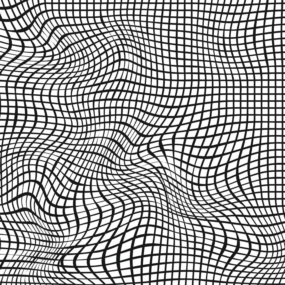 Monochrome Black line waves abstract background distorted line shapes abstract lines vector