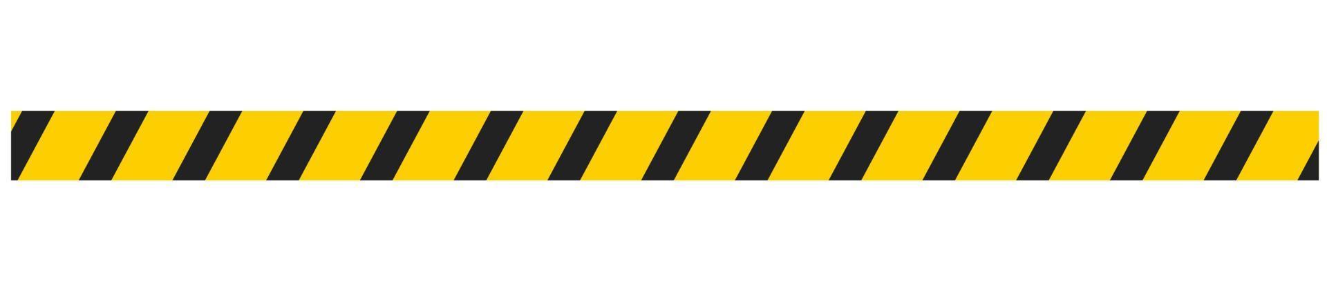 Caution tape of yellow warning ribbons. Abstract warning lines for police, accident, under construction. Vector danger tape collection.