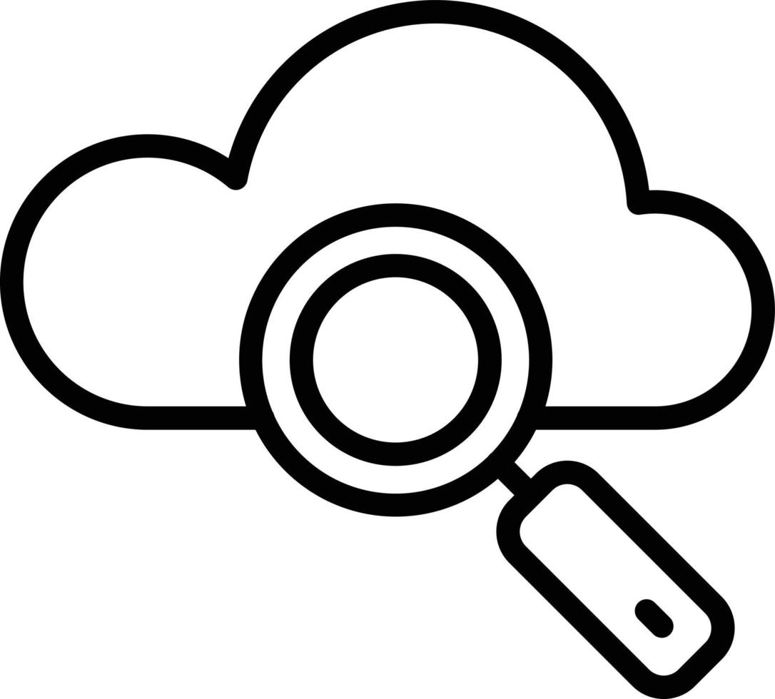 Vector Design Cloud Search Icon Style