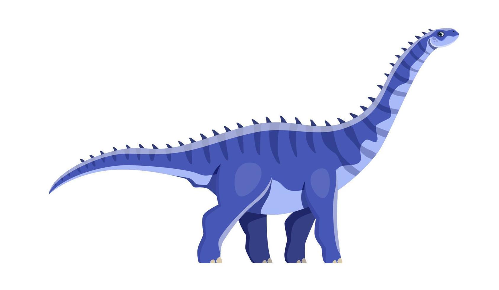 Cartoon Hypselosaurus dinosaur character, dino vector