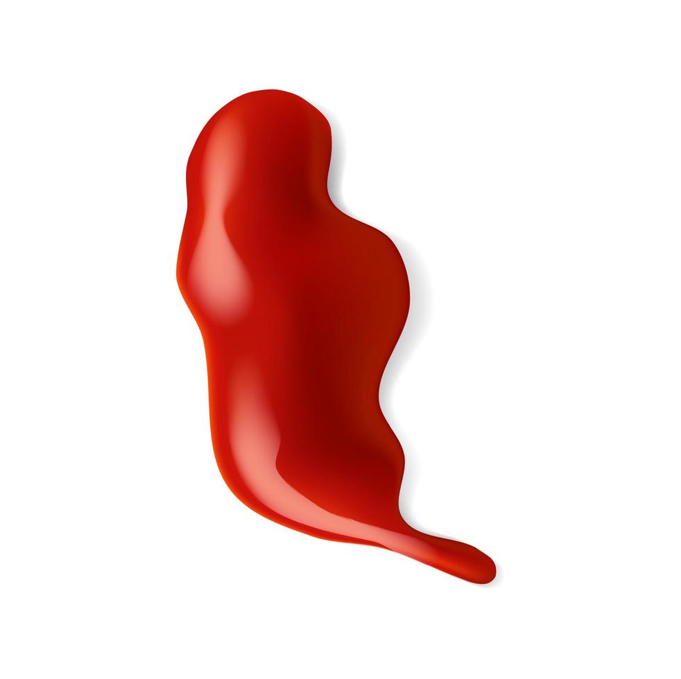 Isolated ketchup sauce stain on white background vector