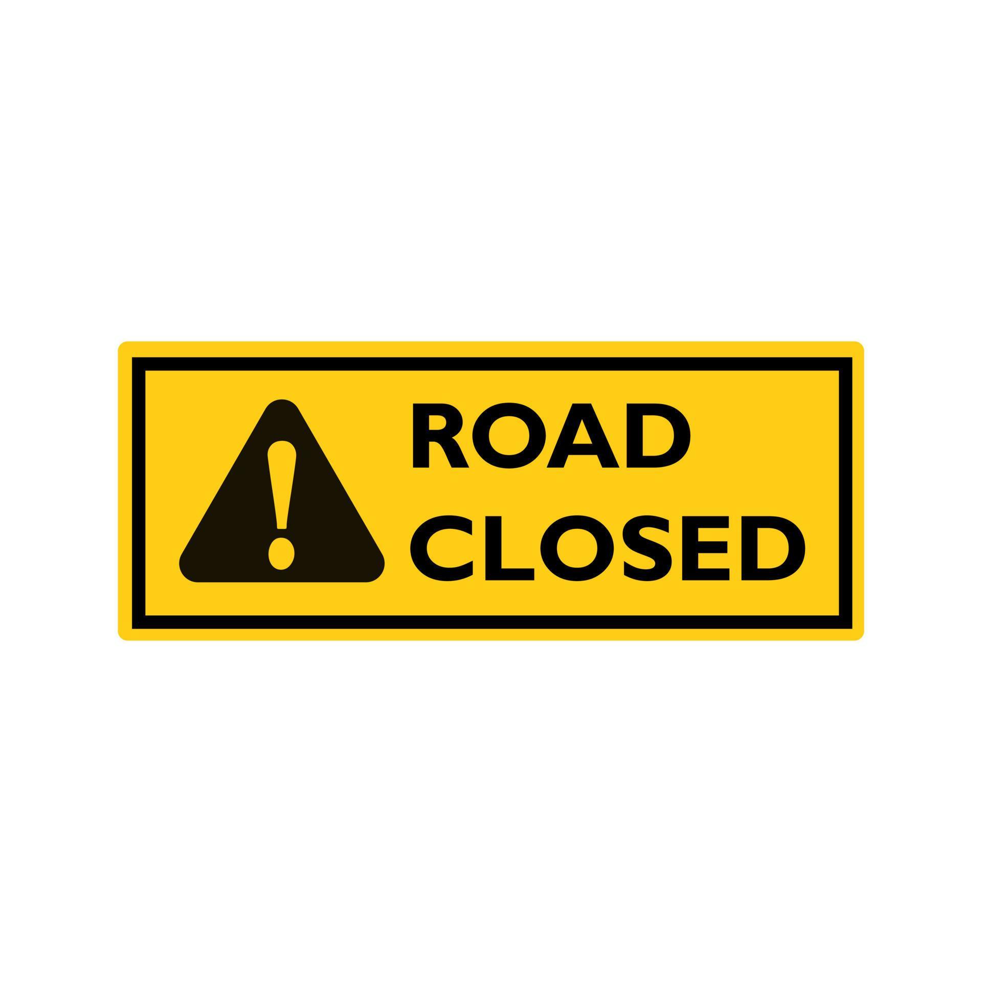 Road closed Under construction tape warning banner vector 22231166