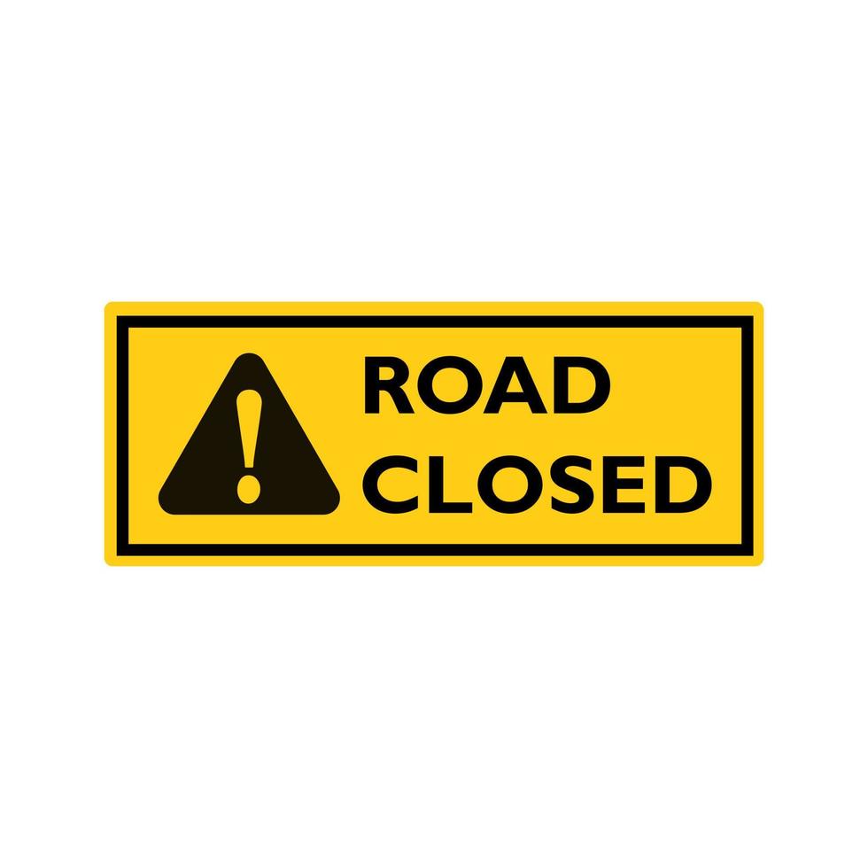 Road closed Under construction tape warning banner vector