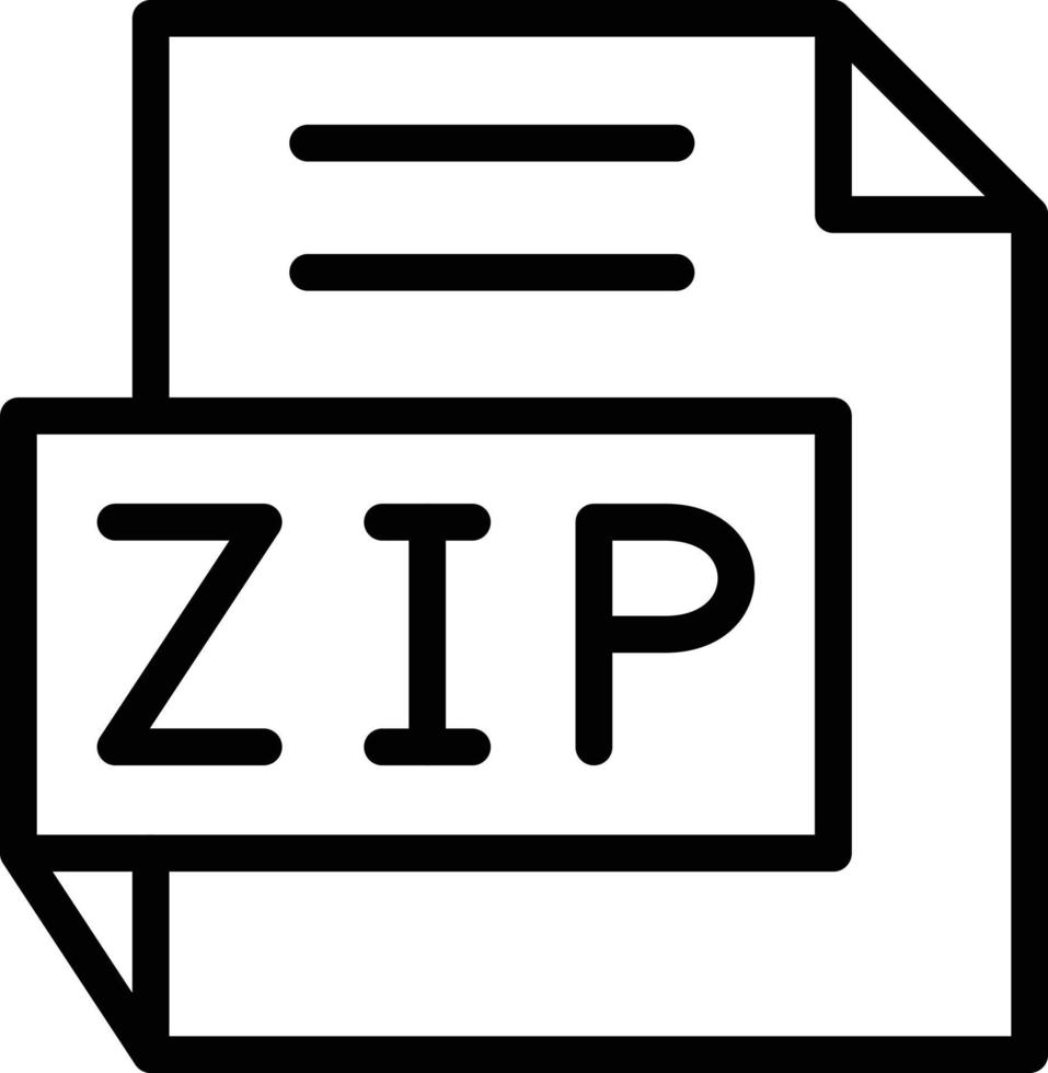 Vector Design ZIP Icon Style