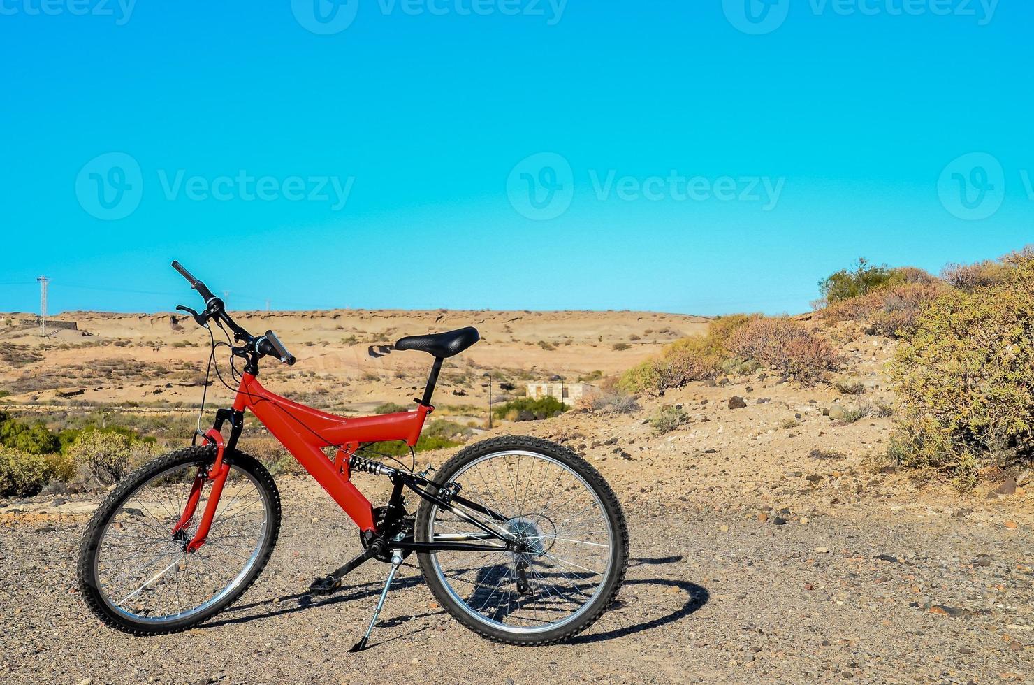 Red mountain bike photo