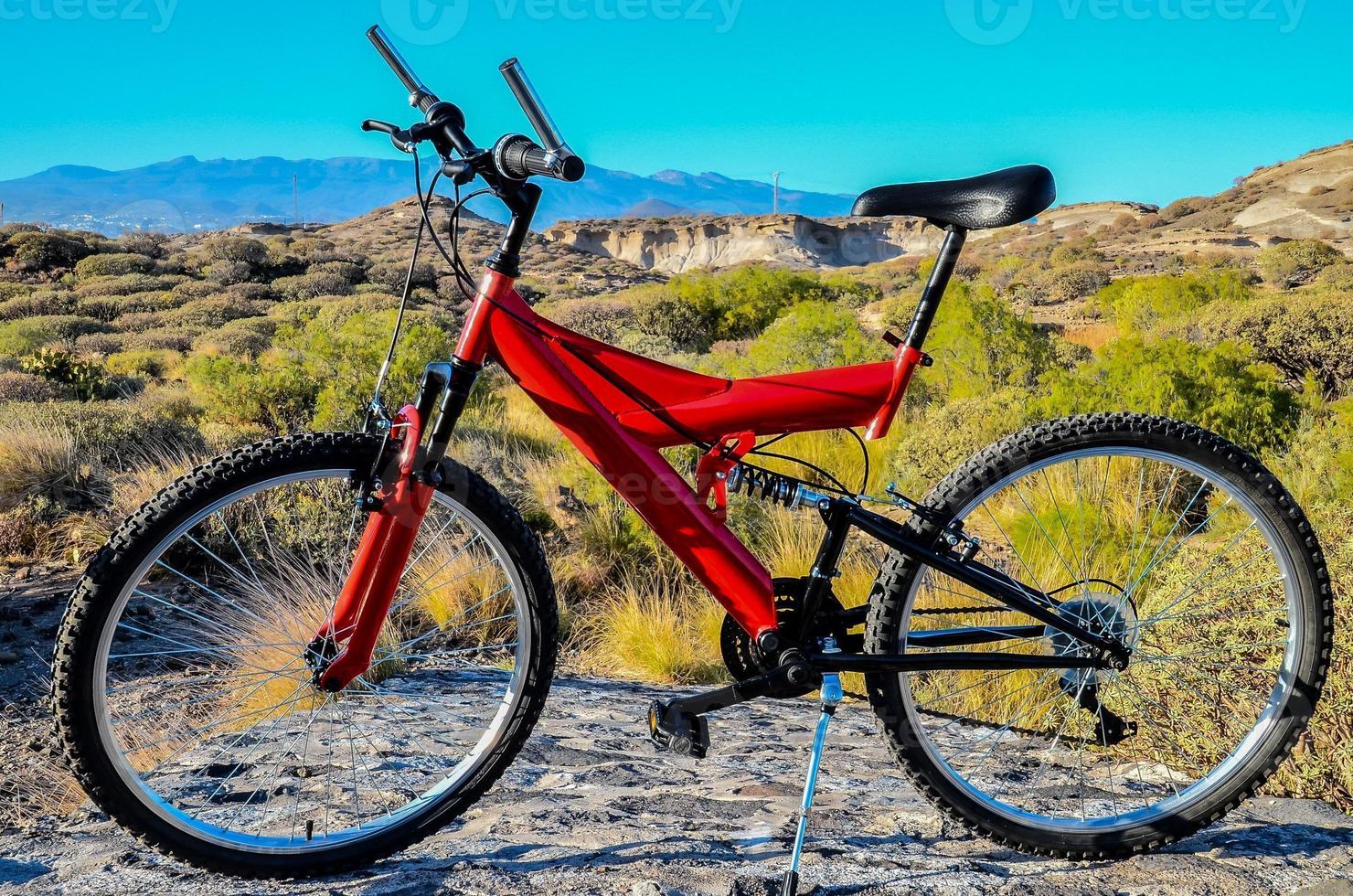 Red mountain bike photo