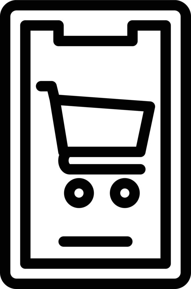 Vector Design Mobile Shopping Icon Style