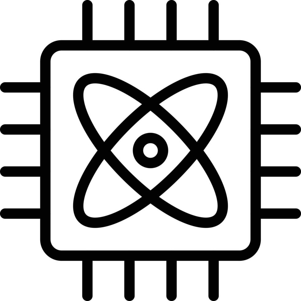 Vector Design Quantum Computing Icon Style