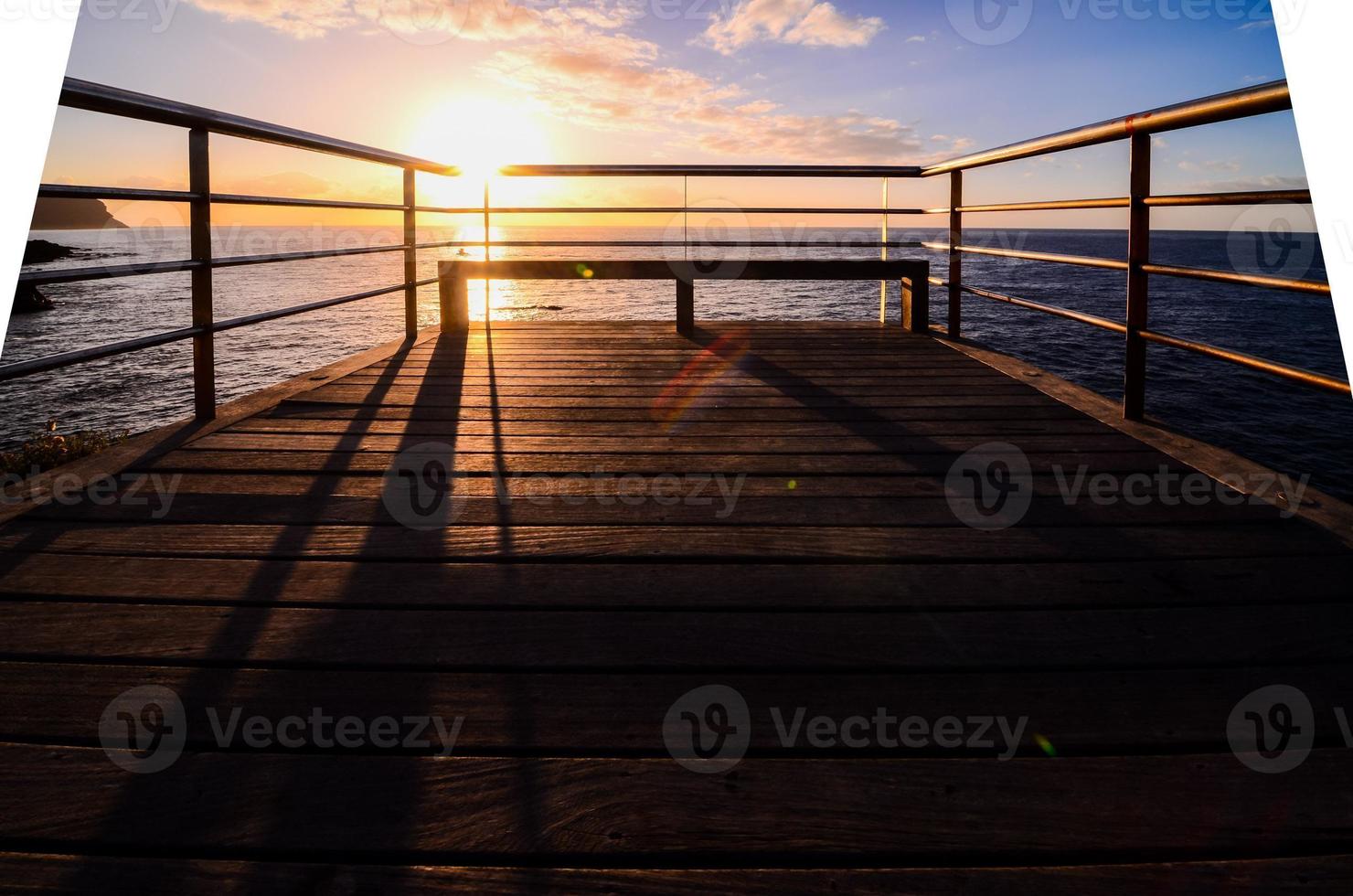 Sunset over the sea photo