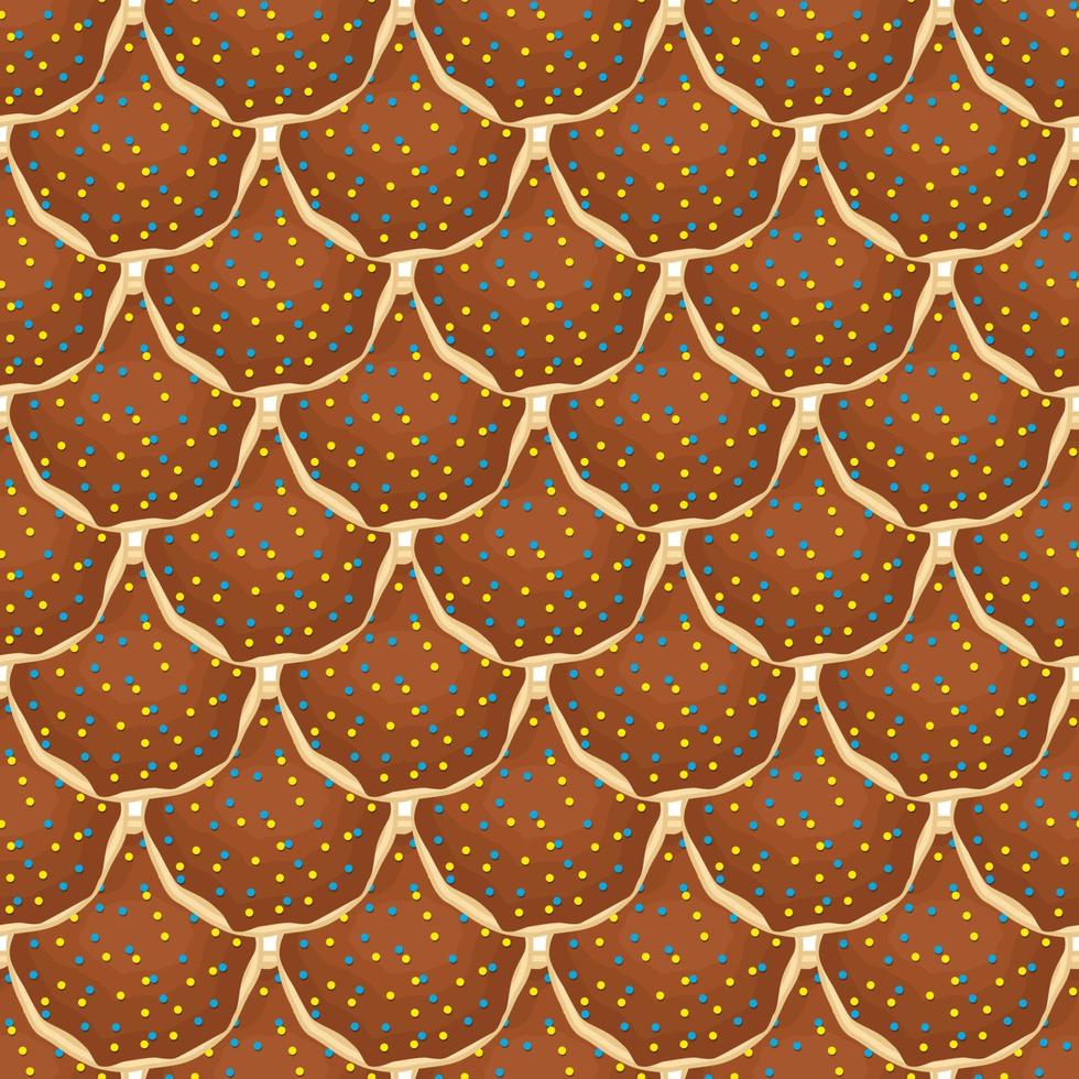 Pattern homemade cookie different taste in pastry biscuit vector