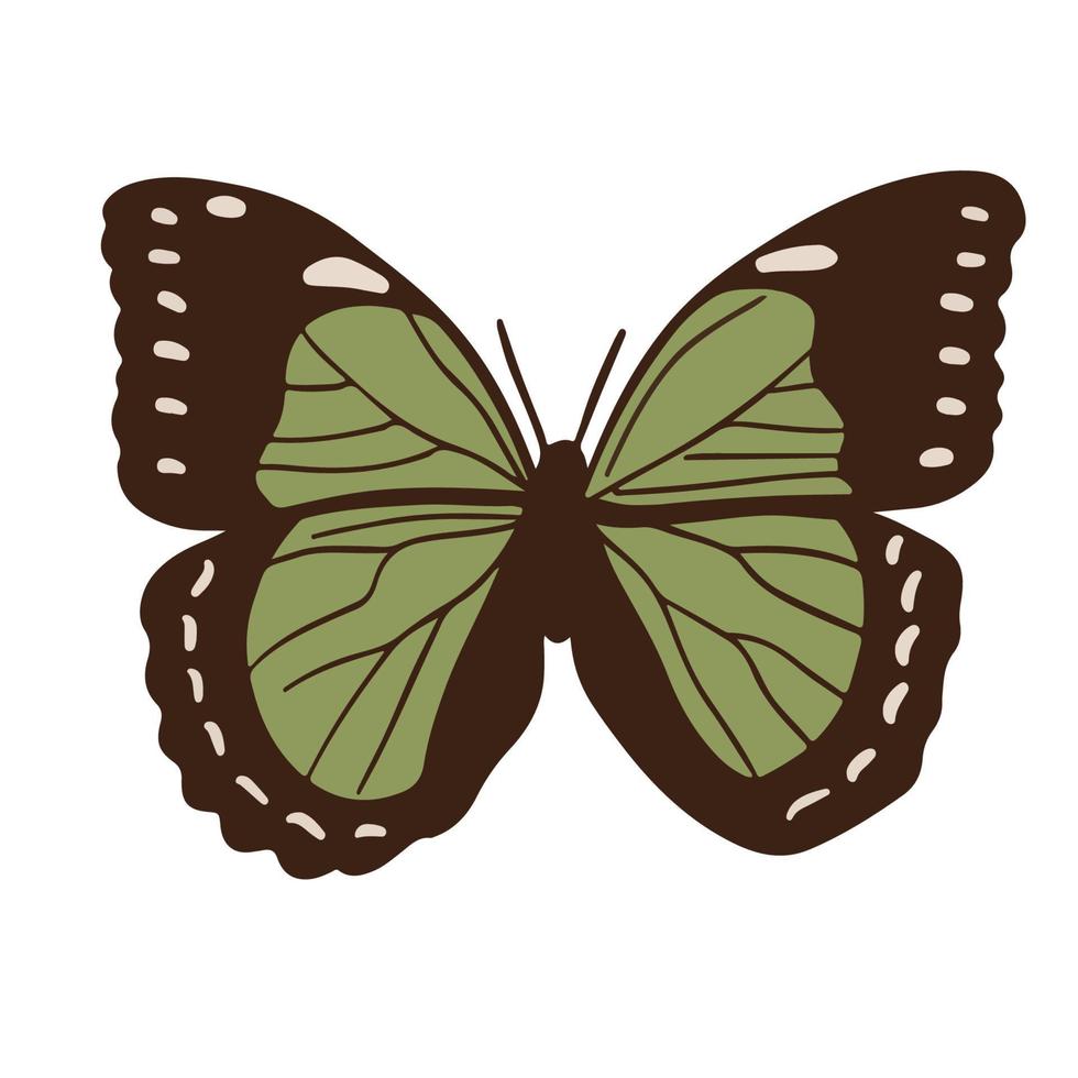 hermosa verde mariposa, bueno para gráfico diseño recursos vector