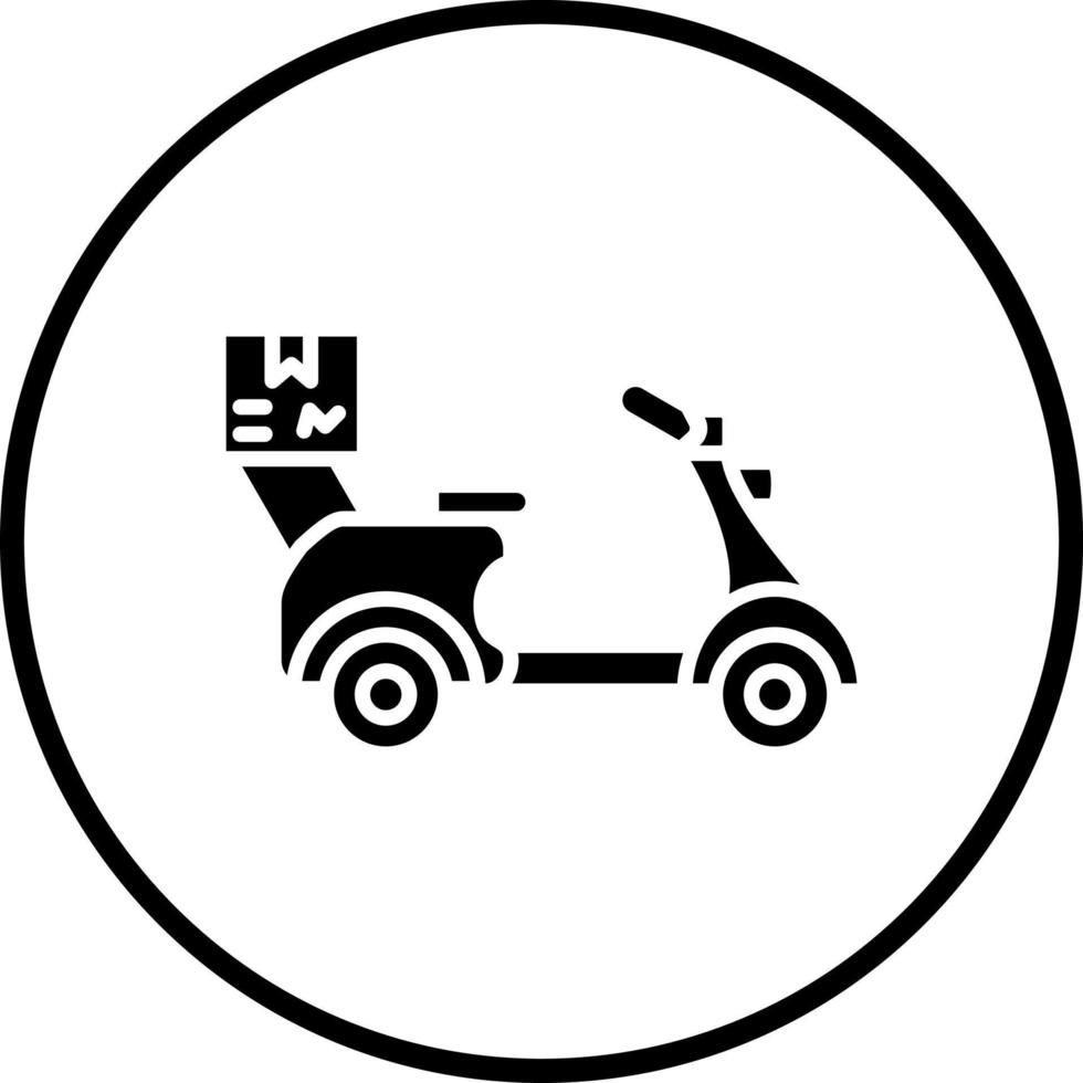 Vector Design Delivery Scooter Vector Icon Style