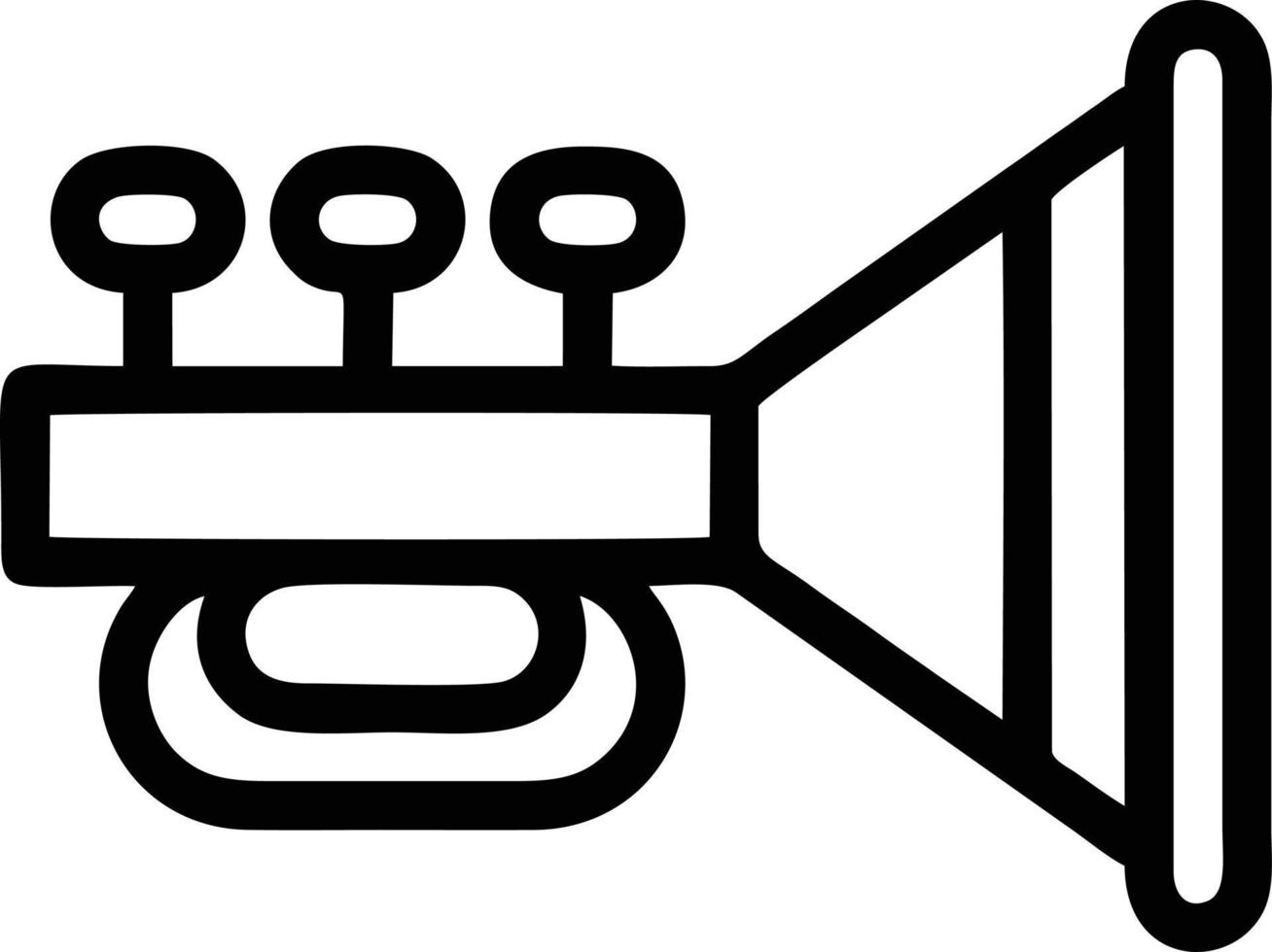 trumpet instrument icon symbol design vector image. Illustration of musical trumpet horn vector design image. EPS 10