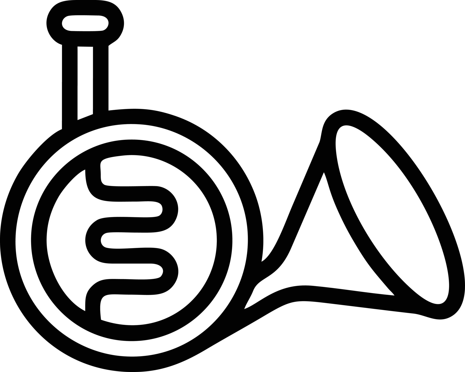 trumpet instrument icon symbol design vector image. Illustration of