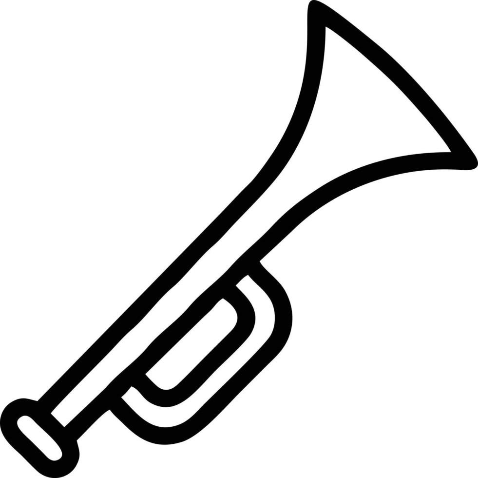 trumpet instrument icon symbol design vector image. Illustration of musical trumpet horn vector design image. EPS 10