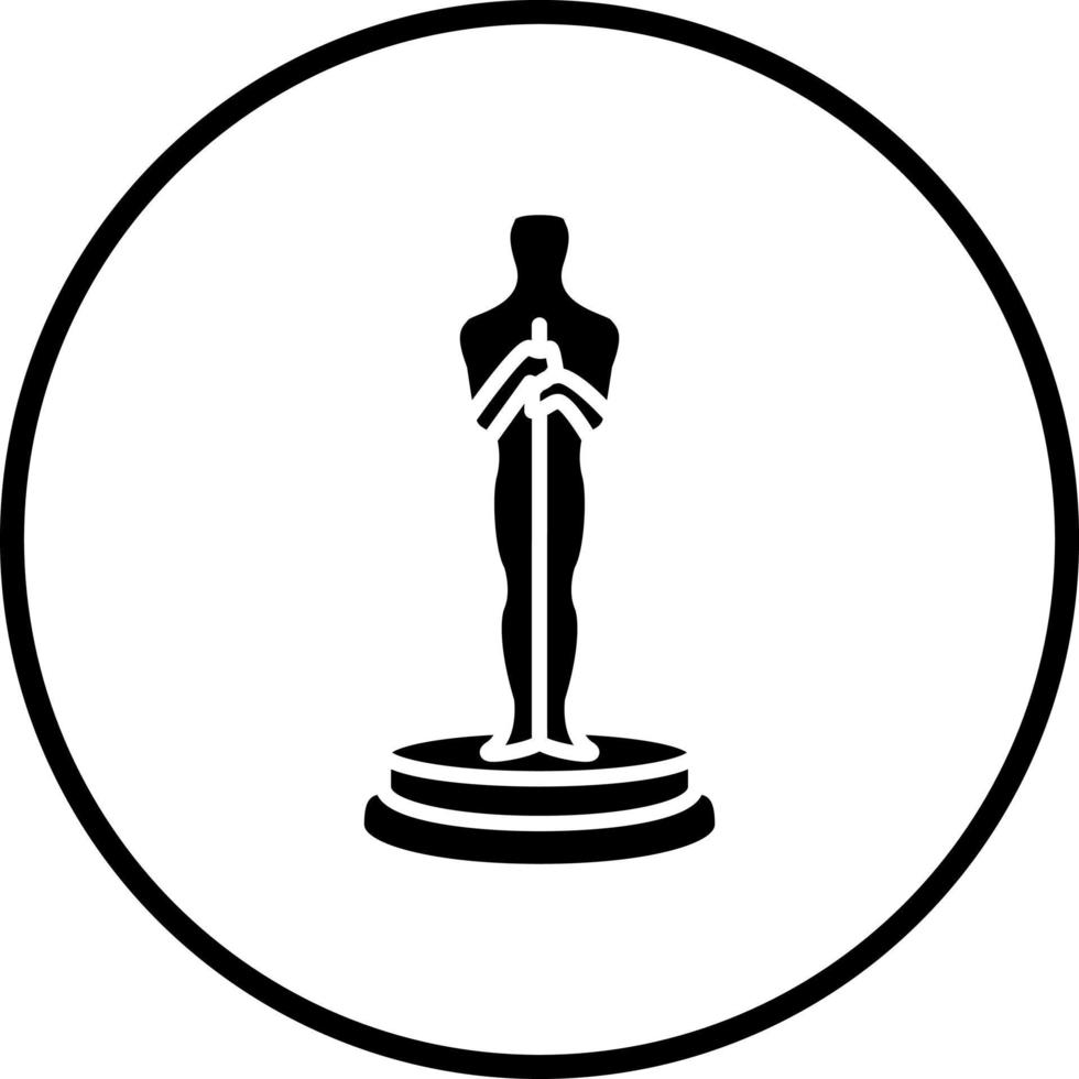 vector diseño oscar premio vector icono estilo