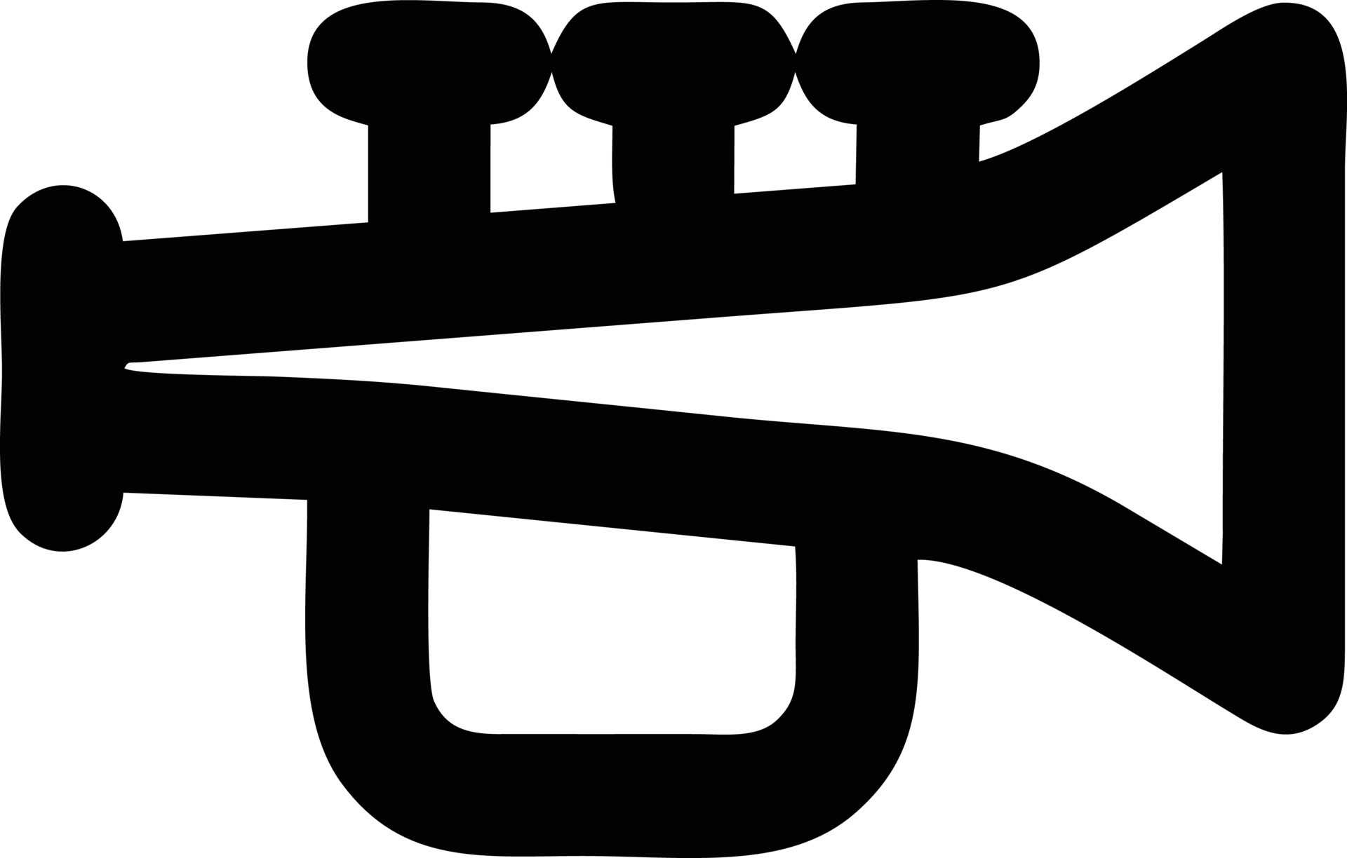 trumpet instrument icon symbol design vector image. Illustration of