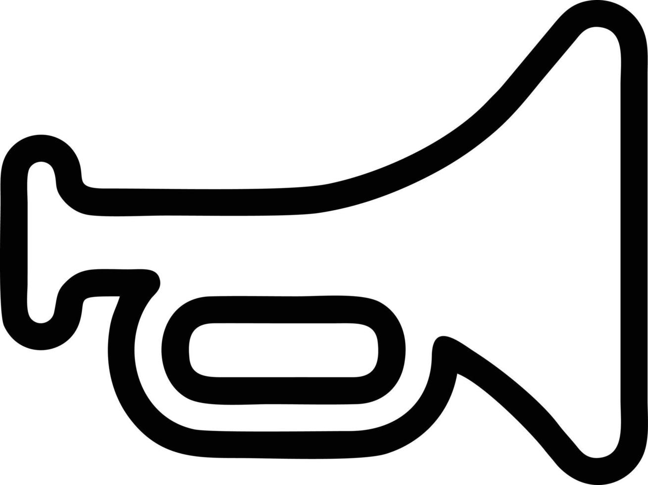 trumpet instrument icon symbol design vector image. Illustration of musical trumpet horn vector design image. EPS 10