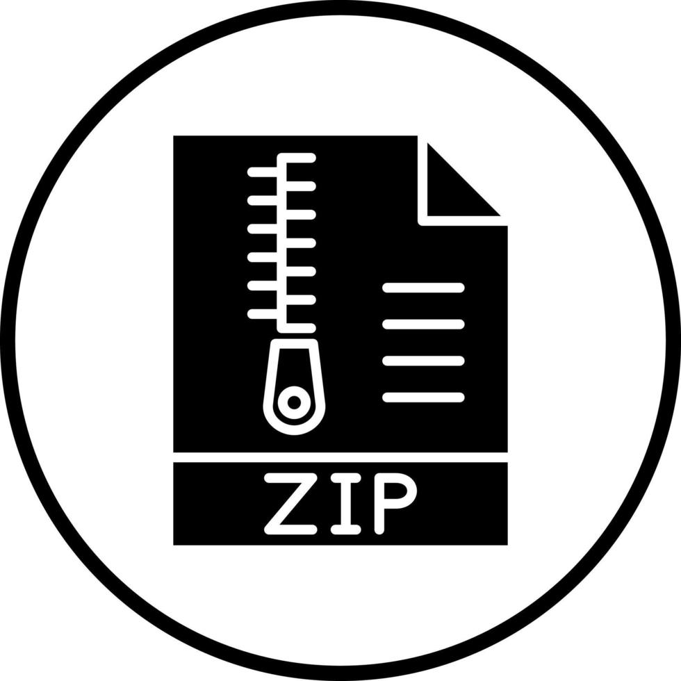 Vector Design Zip File Vector Icon Style