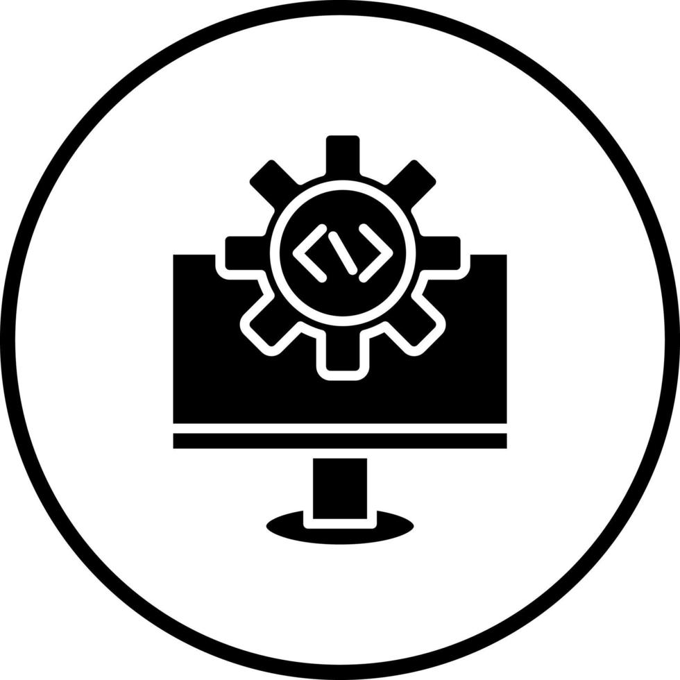 Vector Design Code Settings Vector Icon Style