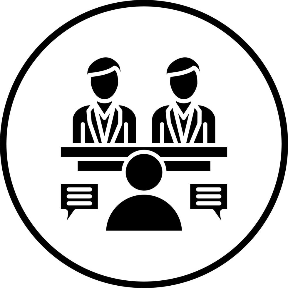 Vector Design Job Interview Vector Icon Style