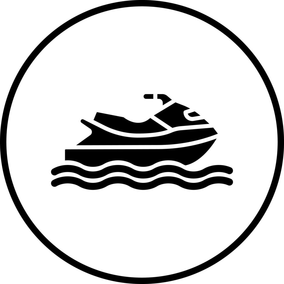 Vector Design Jet Ski Vector Icon Style