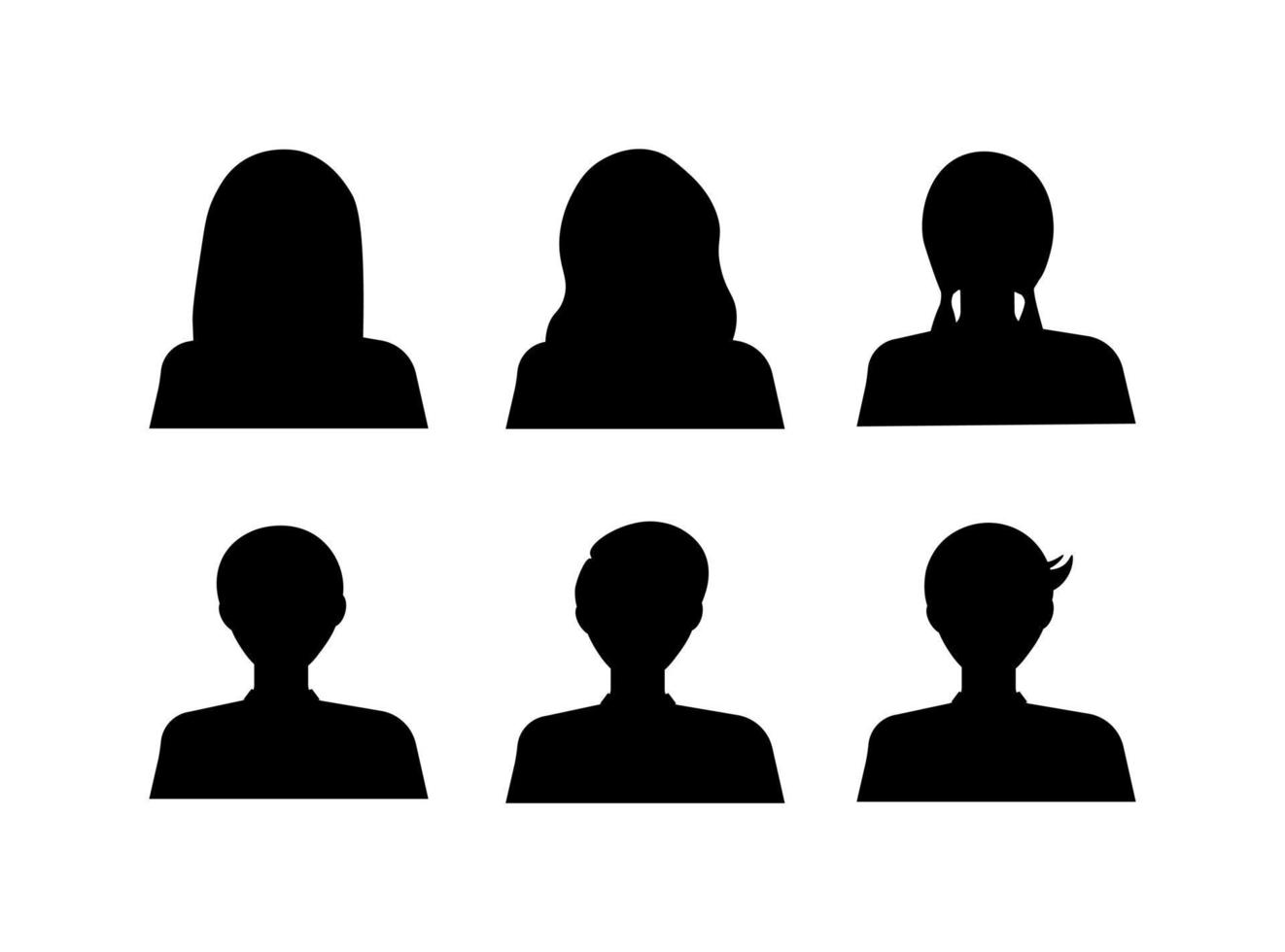 Profile avatar icon vector set