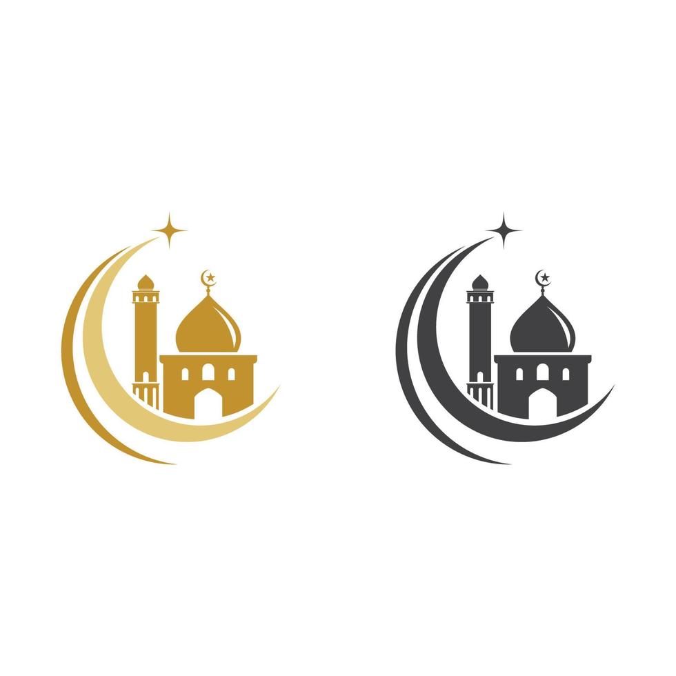 Mosque Moslem icon vector Illustration