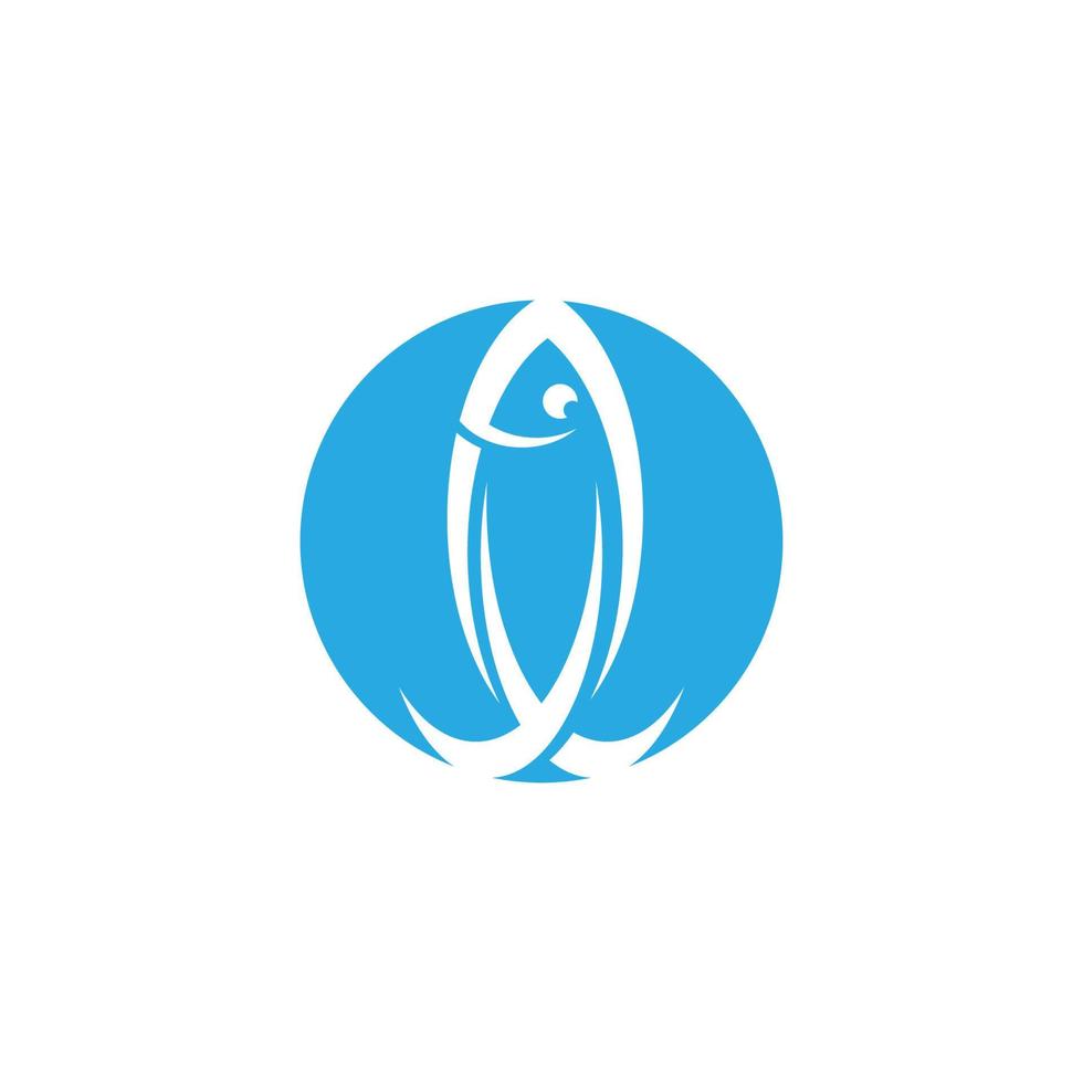 Fish logo template vector