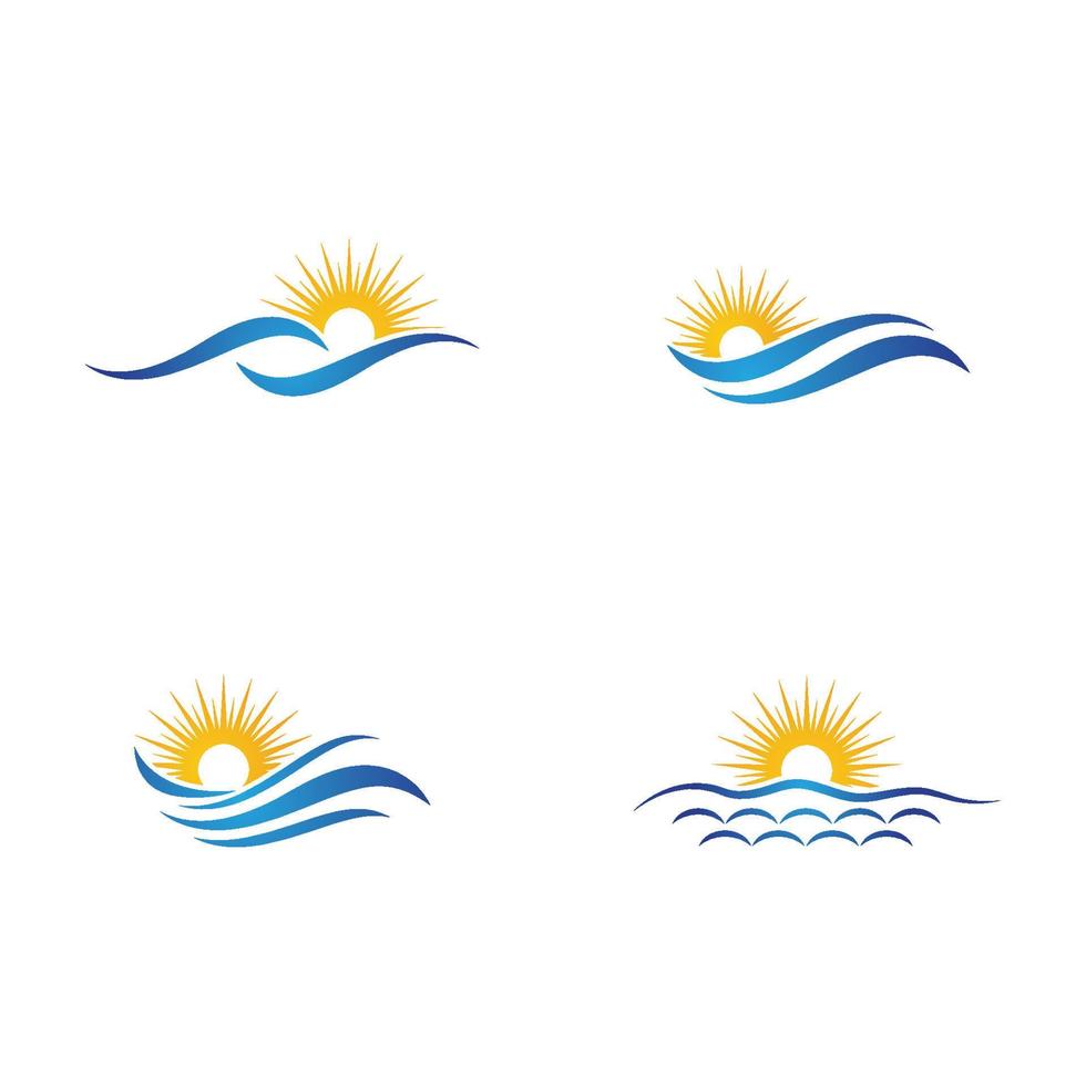 Water wave icon vector