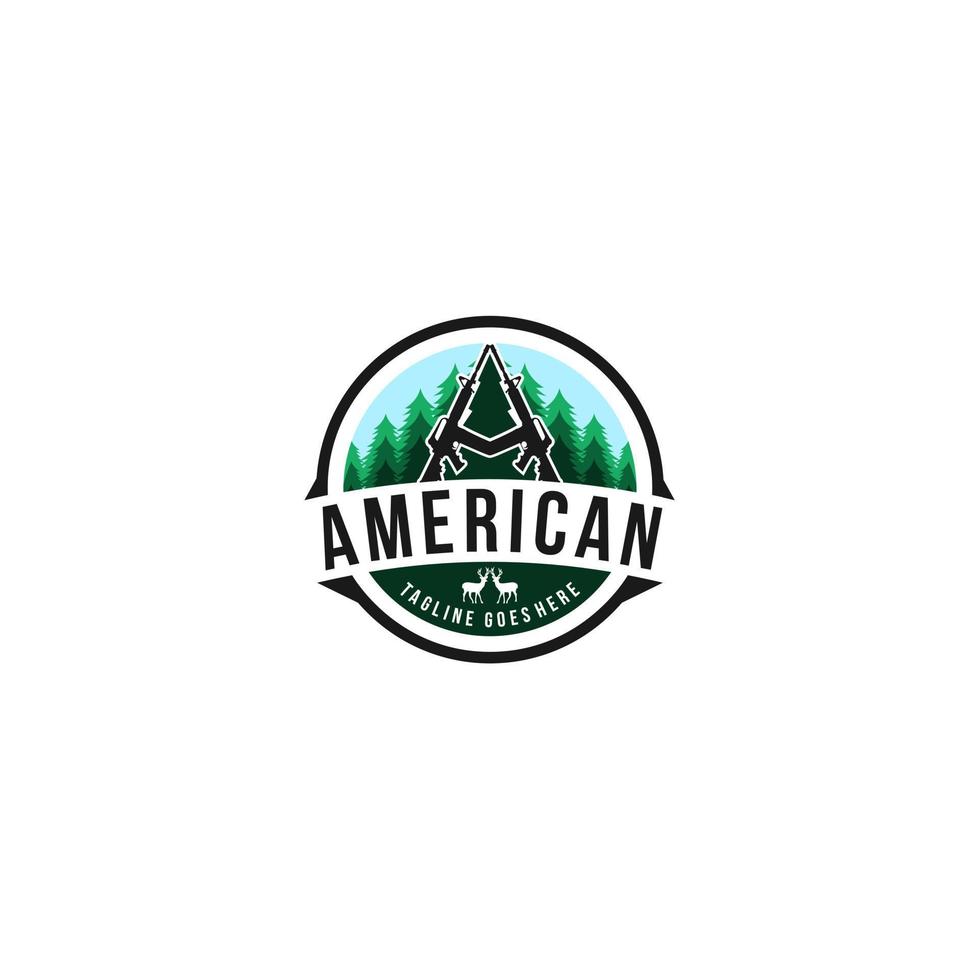 American Army Logo Template . vector