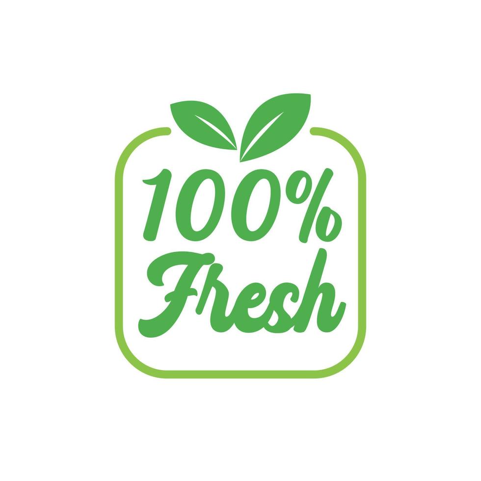 Natural fresh food label vector