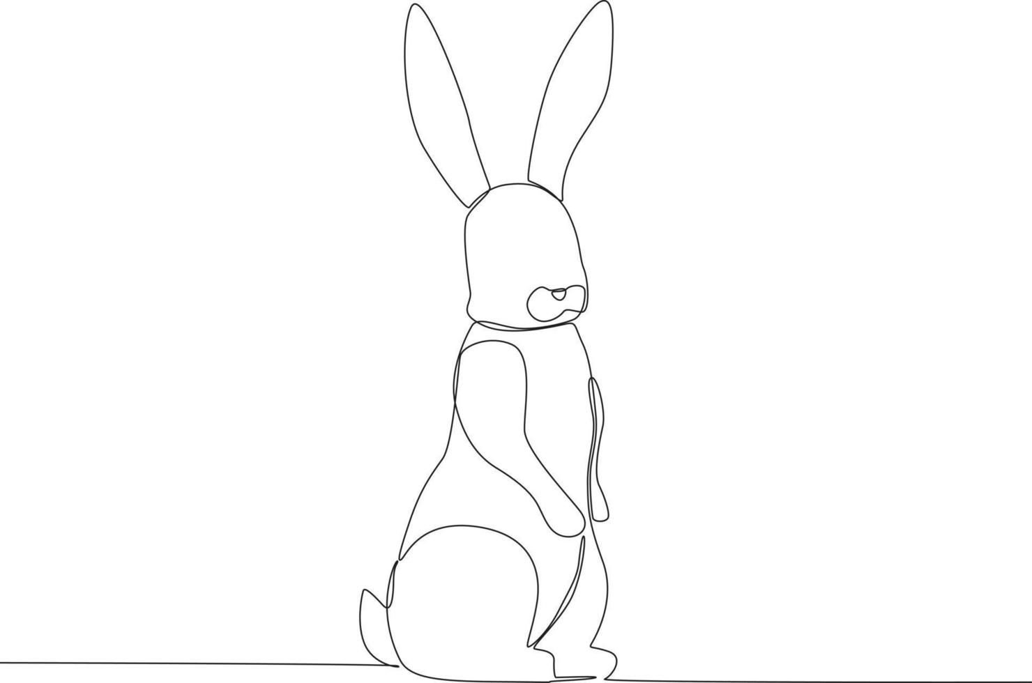 A rabbit standing on its two legs vector