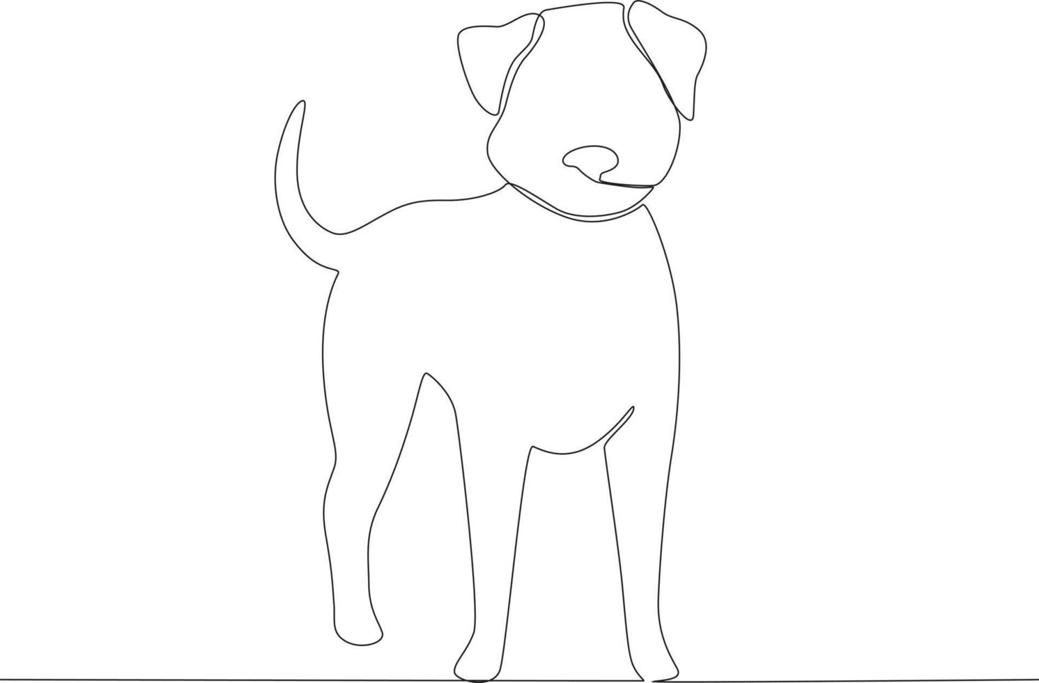 An urban dog staring ahead vector