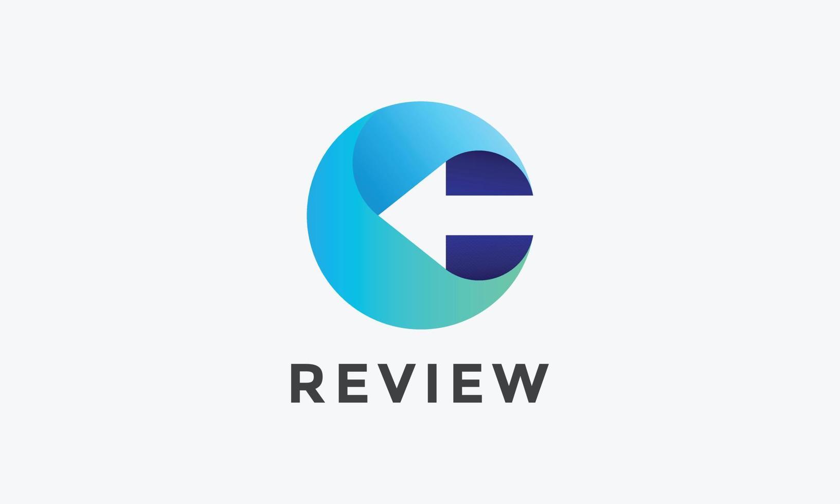 Circle arrow logo vector minimalist design round up concept