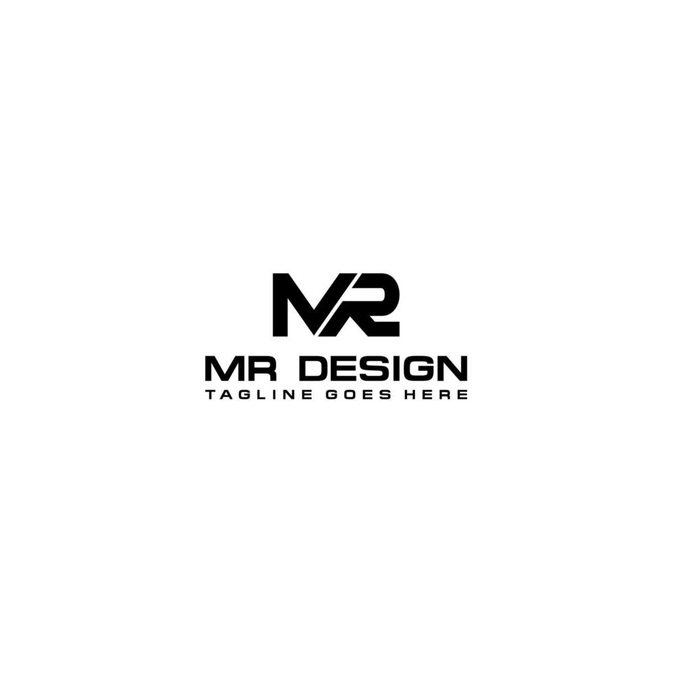 MR logo design. Vector illustration. 22233795 Vector Art at Vecteezy